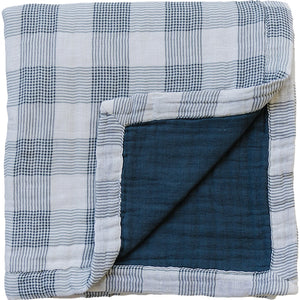 Muslin Quilt | Coastal Plaid + Navy