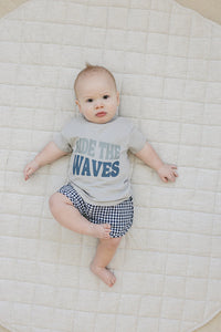 Navy Gingham Shorts