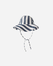 Load image into Gallery viewer, Floppy Swim Hat | Navy Stripe
