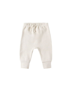 Drawstring Pant | Oat Micro Stripe
