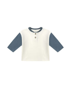 Long Sleeve Henley Tee | Ocean