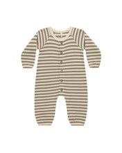 Load image into Gallery viewer, Waffle Long Sleeve Jumpsuit | Olive Stripe
