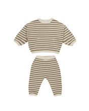 Load image into Gallery viewer, Waffle Slouch Set | Olive Stripe
