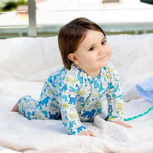 Magnetic Convertible Coverall | It's A Paw-ty Blue