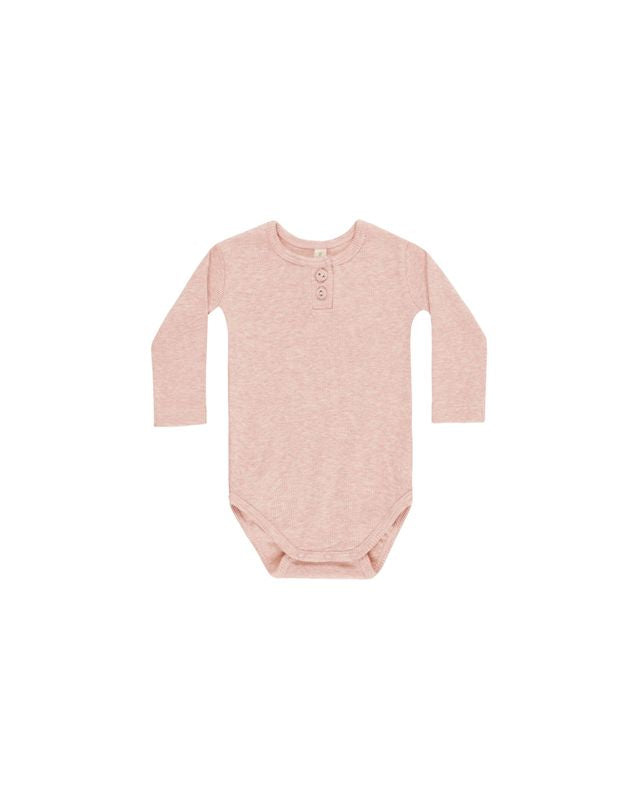 Ribbed Long Sleeve Onesie | Rose