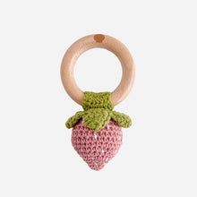Load image into Gallery viewer, Crochet Rattle | Pink Strawberry

