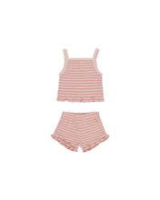 Load image into Gallery viewer, Evie Tank + Shortie Set | Pink Stripe
