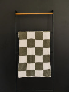 Plush Blanket | Green Checkered