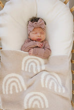 Load image into Gallery viewer, Plush Blanket | Taupe Rainbow
