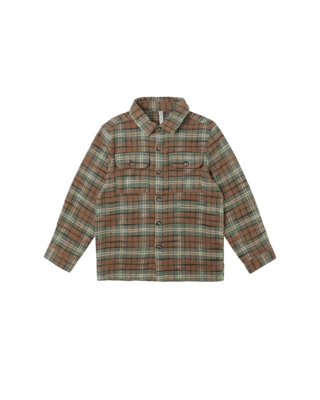 Pocketed Flannel Shirt | Holiday Plaid