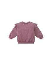 Load image into Gallery viewer, Ruffle Fleece Sweatshirt | Polka Dots
