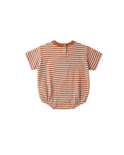Load image into Gallery viewer, Relaxed Bubble Romper | Poppy Stripe

