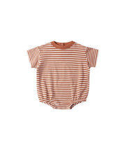 Load image into Gallery viewer, Relaxed Bubble Romper | Poppy Stripe
