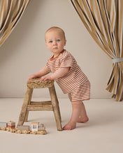 Load image into Gallery viewer, Boxy Pocket Tee + Short Set | Poppy Stripe
