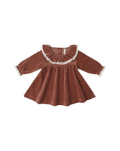 Load image into Gallery viewer, Velour Baby Dress | Cranberry
