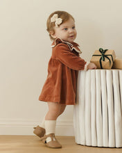 Load image into Gallery viewer, Velour Baby Dress | Cranberry
