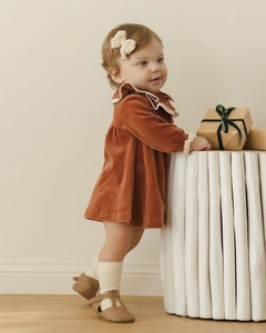 Velour Baby Dress | Cranberry