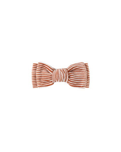 Velour Bow Headband | Candy Stripe