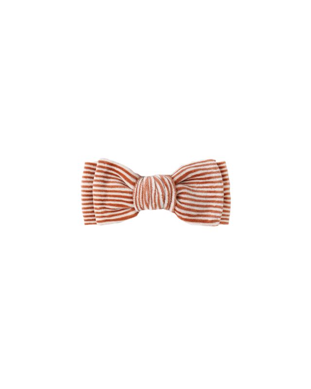 Velour Bow Headband | Candy Stripe