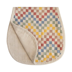 Muslin Burp Cloth | Retro Check/Fog