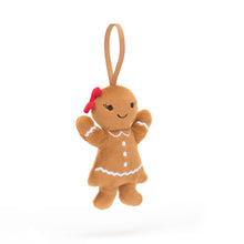 Load image into Gallery viewer, Festive Folly Gingerbread Ruby Ornament
