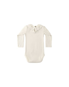 Ruffle Collar Bodysuit | Natural