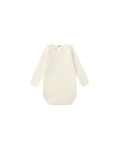 Ruffle Collar Bodysuit | Natural