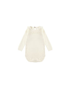 Ruffle Collar Bodysuit | Natural