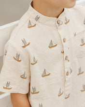Load image into Gallery viewer, Short Sleeve Mason Shirt | Sailboats
