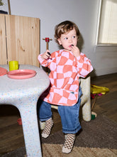 Load image into Gallery viewer, Smock Bib | Pink Checkers
