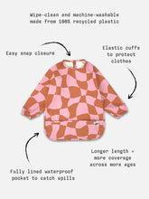 Load image into Gallery viewer, Smock Bib | Pink Checkers
