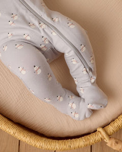 Bamboo Zip Footie | Snowmen
