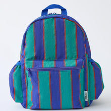 Load image into Gallery viewer, Cool Kid Backpack | Navy &amp; Green Stripe
