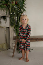 Load image into Gallery viewer, Bamboo Sleeping Dress | Holiday Stripe
