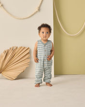 Load image into Gallery viewer, Summer Waffle Jumpsuit | Sea Green Stripe
