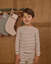 Load image into Gallery viewer, Organic Long Sleeve Pajama Set | Holiday Stripe
