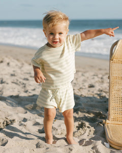 Waffle Tee + Short Set | Mint Stripe