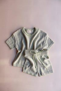 Two Piece Set | Spring Green Stripe