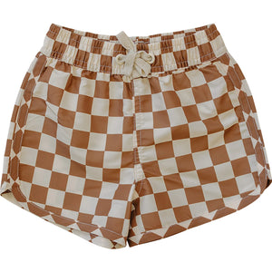 Swim Shorts | Rust Checkered