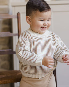 Relaxed Knit Sweater | Gold