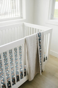 Muslin Quilt | Taupe Stripe + Midnight Floral