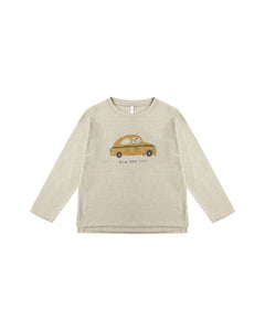 Raw Edge Long Sleeve Tee | Taxi