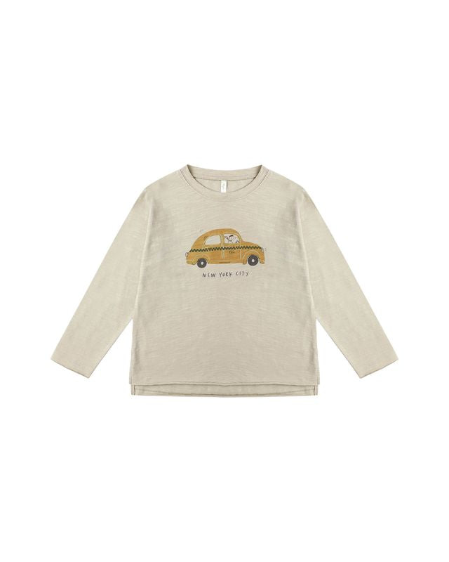 Raw Edge Long Sleeve Tee | Taxi