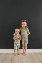 Load image into Gallery viewer, Bamboo Two Piece Cozy Short Set | Light Green Checkered
