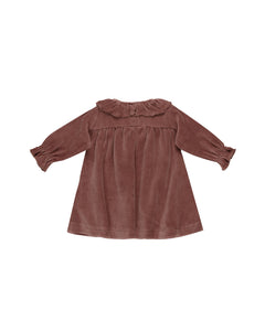 Velour Baby Dress | Cranberry