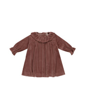 Load image into Gallery viewer, Velour Baby Dress | Cranberry
