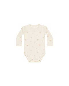 Waffle Longsleeve Bodysuit | Vintage Rose
