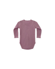 Load image into Gallery viewer, Waffle Long Sleeve Bodysuit | Mulberry
