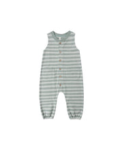 Load image into Gallery viewer, Summer Waffle Jumpsuit | Sea Green Stripe
