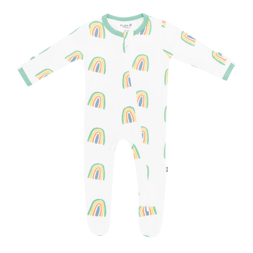 Zipper Footie | Wasabi Rainbow